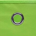 vidaXL Boîtes de rangement avec couvercles 4 Pièces Vert 32x32x32cm Tissu
