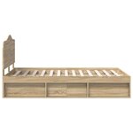 vidaXL Cadre de lit avec tête de lit Sonoma 120 x 190 cm Pin massif