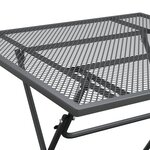 vidaXL Table de jardin 80x80x72 cm Maille métallique Anthracite