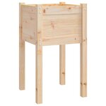 vidaXL Jardinières d'extérieur 2 Pièces 40x40x70 cm bois de pin massif