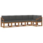 vidaXL Ensemble de canapés d'extérieur 6 pc Naturel et Anthracite