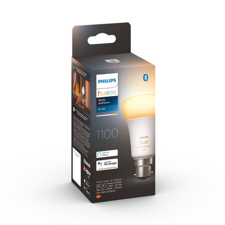 Philips hue ampoule white ambiance standard b22 75w à l'unité