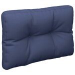 vidaXL Ensemble de coussins en palette bleu marine 60x40x12 cm tissu