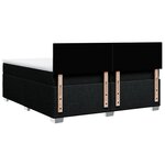 vidaXL Sommier à lattes de lit avec matelas Noir 200x200 cm Tissu