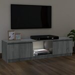 vidaXL Meuble TV avec lumières LED sonoma gris 120x30x35 5 cm