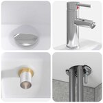 vidaXL Vanité de lavabo mural Gris béton 53 x 35 x 63 cm