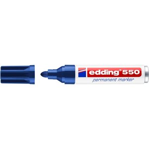 Marqueur Permanent 550 bleu 3-4 mm x 10 EDDING