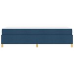 vidaXL Lit à ressorts Bleu et Marron et Blanc 80 x 200 cm tissu