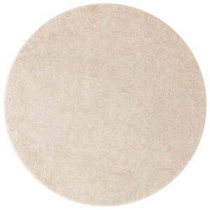 vidaXL Tapis Shaggy Anti-dérapant Crème 120 x 120 cm PP