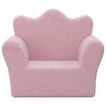vidaXL Canapé pour enfants rose peluche douce
