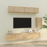 vidaXL Ensemble de meubles TV 6 Pièces Chêne sonoma Bois d'ingénierie