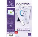Sachet De 10 Étuis De Protection Doubles Pvc Haute Qualité 30/100e - A4 - Cristal - X 2 - Exacompta
