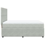 vidaXL Sommier à lattes de lit et matelas Gris clair 140x190cm Velours