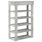 vidaXL Étagère à chaussures gris béton 60x30x98 cm bois d'ingénierie