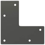 vidaXL Pieds en épingle à cheveux pour table basse 4 pièces Anthracite 10 cm Acier massif