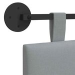 vidaXL Tête de lit suspendue Gris clair tissu