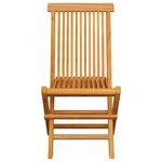 vidaXL Chaises de jardin avec coussins crème 8 Pièces Bois de teck massif