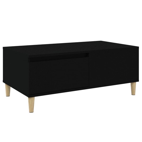 vidaXL Table basse Noir 90x50x36 5 cm Bois d'ingénierie
