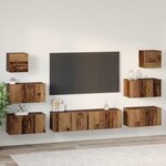 vidaXL Ensemble meuble TV 8 Pièces Bois ancien 60 x 30 x 30 cm