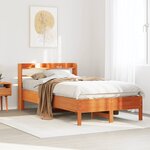 vidaXL Cadre de lit sans matelas cire marron 100x200cm bois pin massif