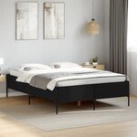 vidaXL Cadre de lit sans matelas noir 160x200 cm