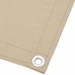 vidaXL Écran de balcon beige 90x1000 cm 100  polyester oxford