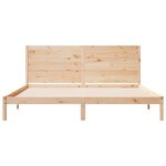 vidaXL Cadre de lit extra long sans matelas 200x220 cm bois massif