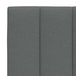 vidaXL Coussin de tête de lit gris foncé 120 cm tissu