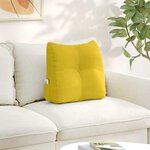 vidaXL Coussin de Dos Jaune 45 x 24 x 50 cm Velours