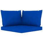 Vidaxl salon de jardin 5 pièces avec coussins bleu