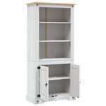 vidaXL Placard Gamme Corona Pin mexicain Blanc 80x40x170 cm