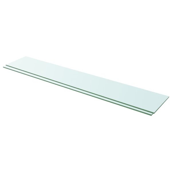 vidaXL Panneaux d'étagère 2 Pièces Verre Transparent 110 x 20 cm