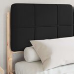 vidaXL Cadre de lit avec tête de lit rembourrée Noir 140 x 190 cm