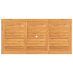 vidaXL Table extensible de jardin 110-160x80x75 cm bois de teck solide