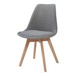 Lot de 6 chaises de salle à manger bouclé gris 03_0009892