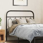 vidaXL Tête de lit métal noir 107 cm
