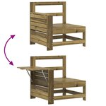 vidaXL Salon de jardin 7 Pièces bois de pin imprégné