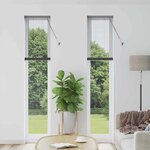 vidaXL Store de Fenêtre avec des rideaux Manuel Gris foncé Aluminium