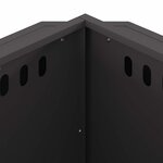 vidaXL Foyer sans fumée Noir 58 x 58 x 51 cm Acier laminé à froid