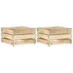 vidaXL Tables palette de jardin 2 Pièces Bois de pin imprégné