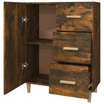 vidaXL Buffet chêne fumé 69 5x34x90 cm bois d'ingénierie