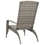 vidaXL Chaise de jardin Adirondack Gris Résine tressée