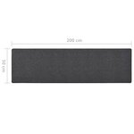 vidaXL Tapis de couloir Anthracite 50x200 cm