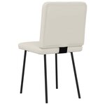 vidaXL Chaises à manger lot de 2 Crème Velours