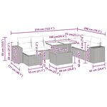 vidaXL Salon de jardin 9 Pièces avec coussins noir résine tressée