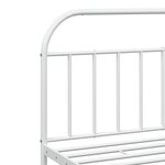 vidaXL Cadre de lit métal sans matelas et tête de lit blanc 200x200 cm