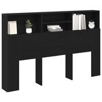 vidaXL Cabinet de Tête de Lit Chêne noir 160 x 19 x 103 5 cm