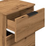 vidaXL Table de chevet chêne artisanal 40x36x65 cm bois d'ingénierie