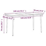 vidaXL Ensemble à manger de jardin avec coussins 5 Pièces Noir