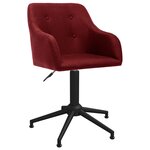 vidaXL Chaise pivotante de salle à manger Rouge bordeaux Tissu